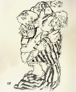 Egon Schiele Aunt and Nephew oil painting reproduction